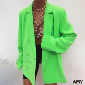 Amy Fashion - Long Sleeve Jacket Blazer