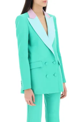 bianca' double-breasted blazer in neo-crepe