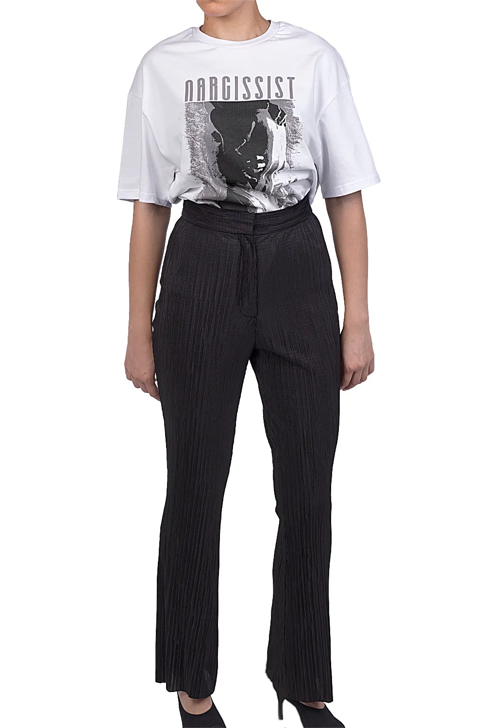 Black pleated pants