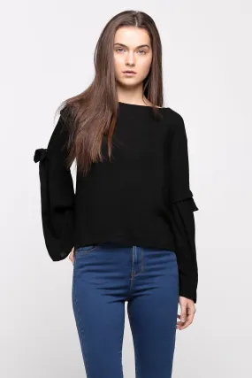 Blouse with Bell Sleeve Detail