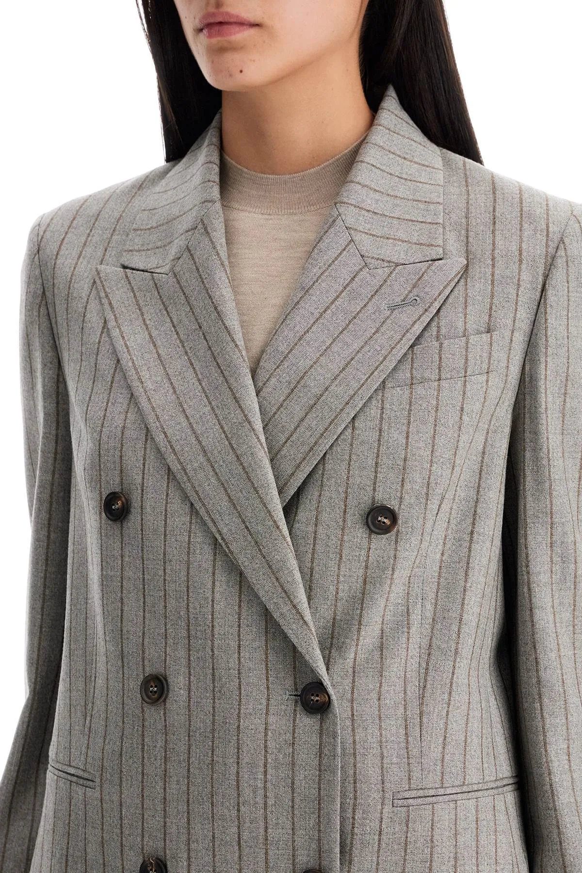 Brunello Cucinelli Double-Breasted Moulin P