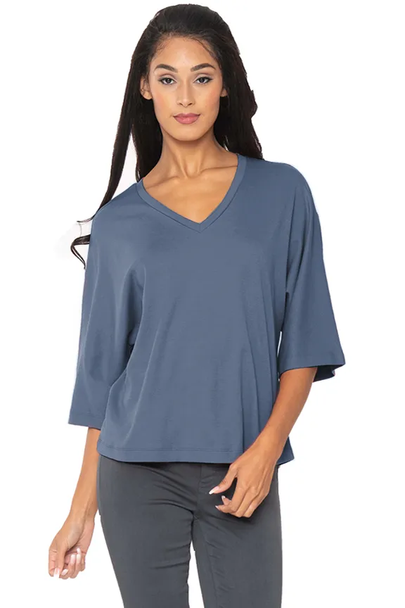 Cotton Tunic Top With Bell Sleeves LIOR