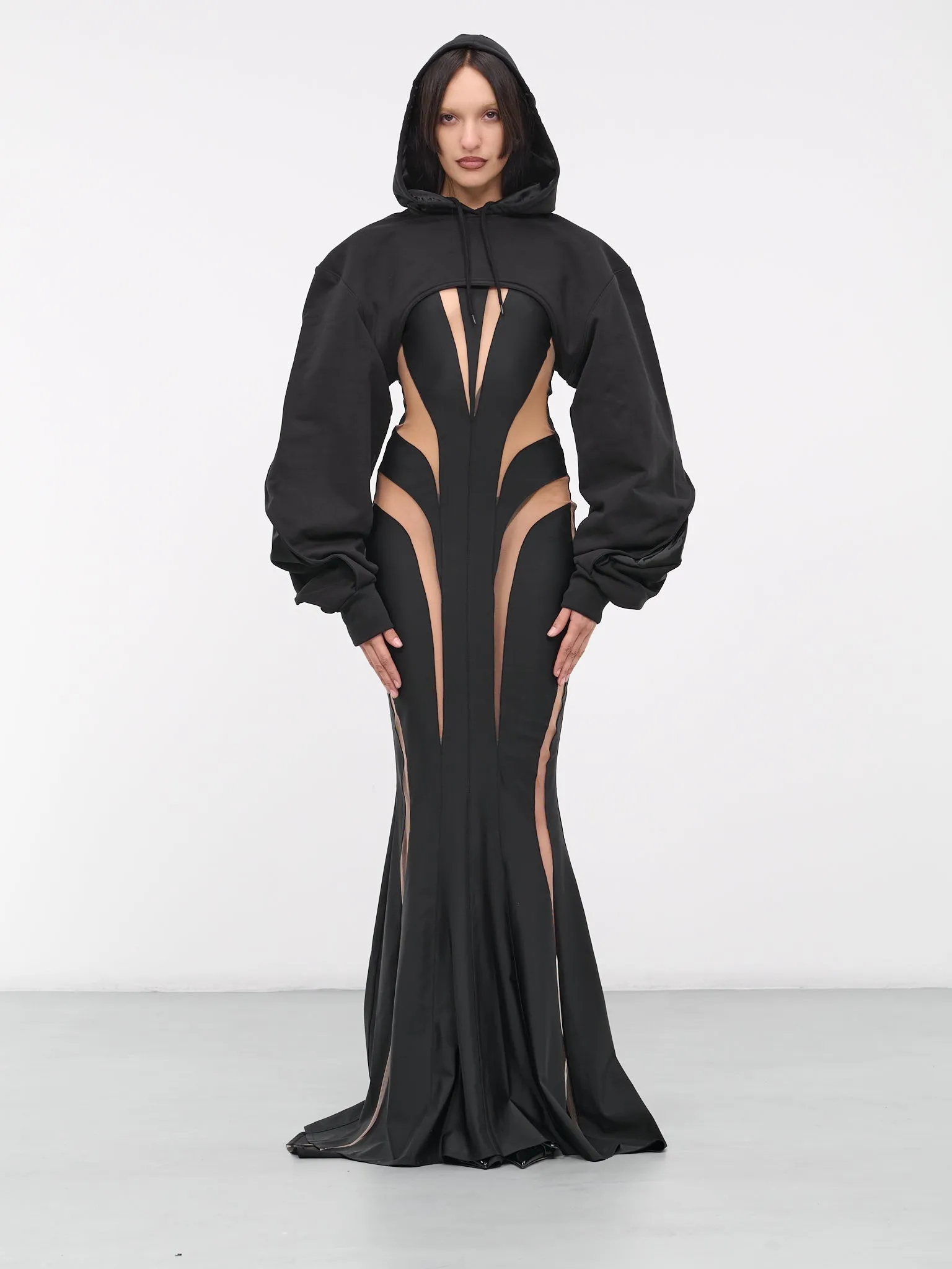 Cut-Out Gown (1R01482842-BLACK-NUDE)