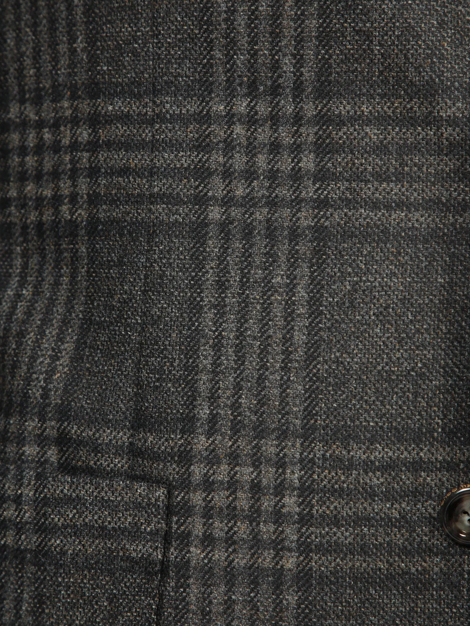 Dark Grey Plaid Wool Jacket