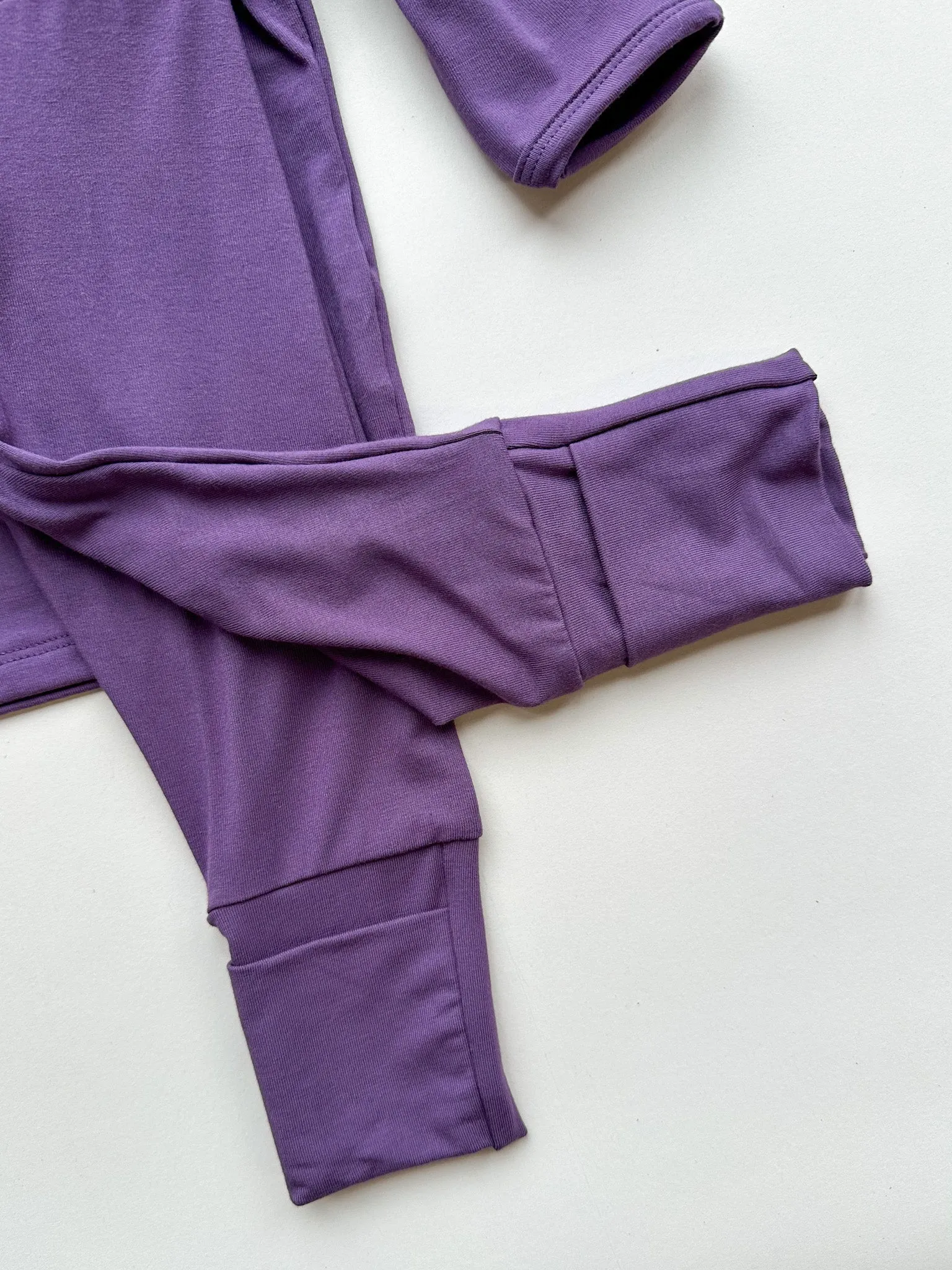 Fold-Over Footie Bamboo Leggings | Plum