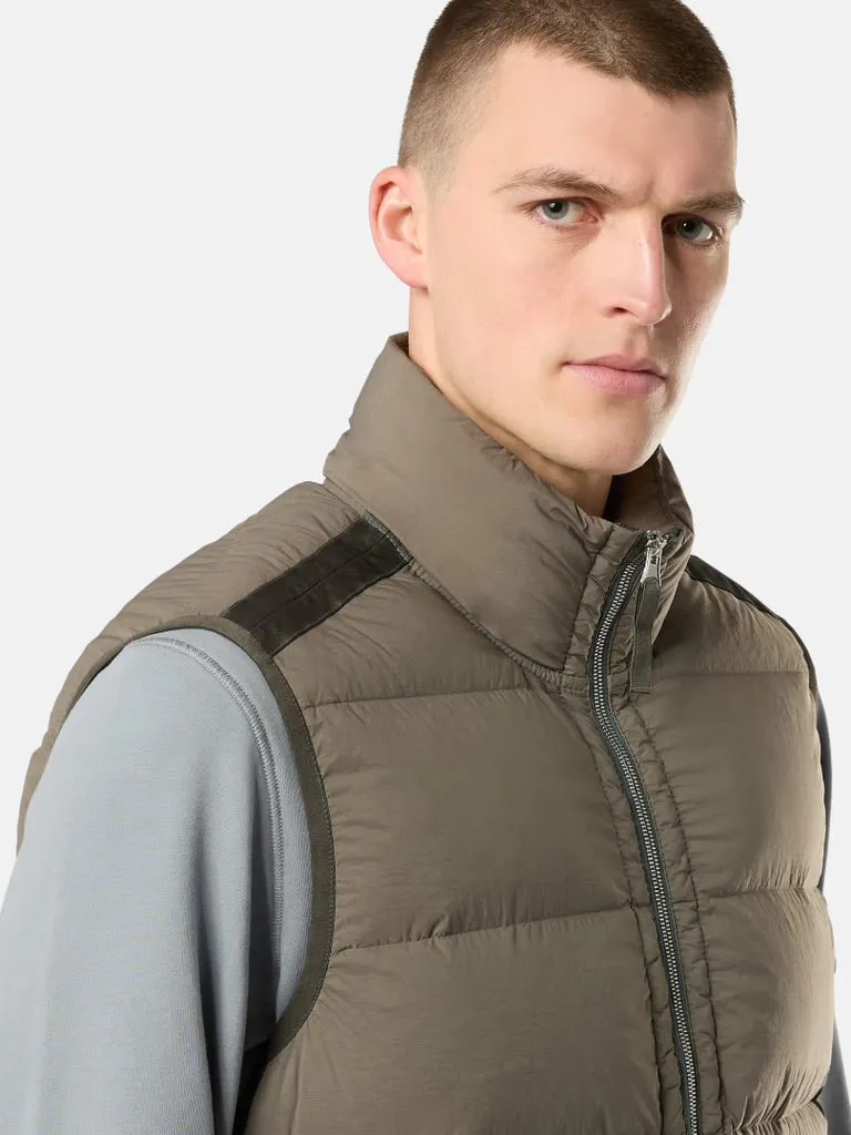 G0828 Down Zipper Vest with Anti-Drop - Walnut Brown