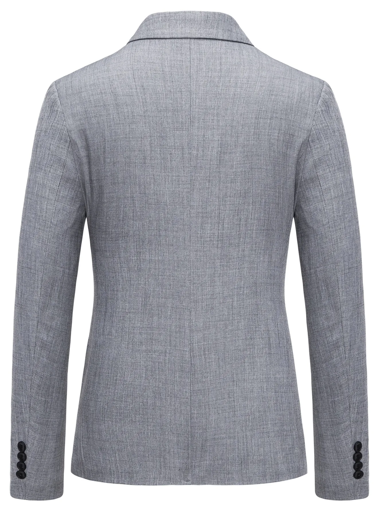 Grey Double Breasted Flap Detail Double Button Blazer