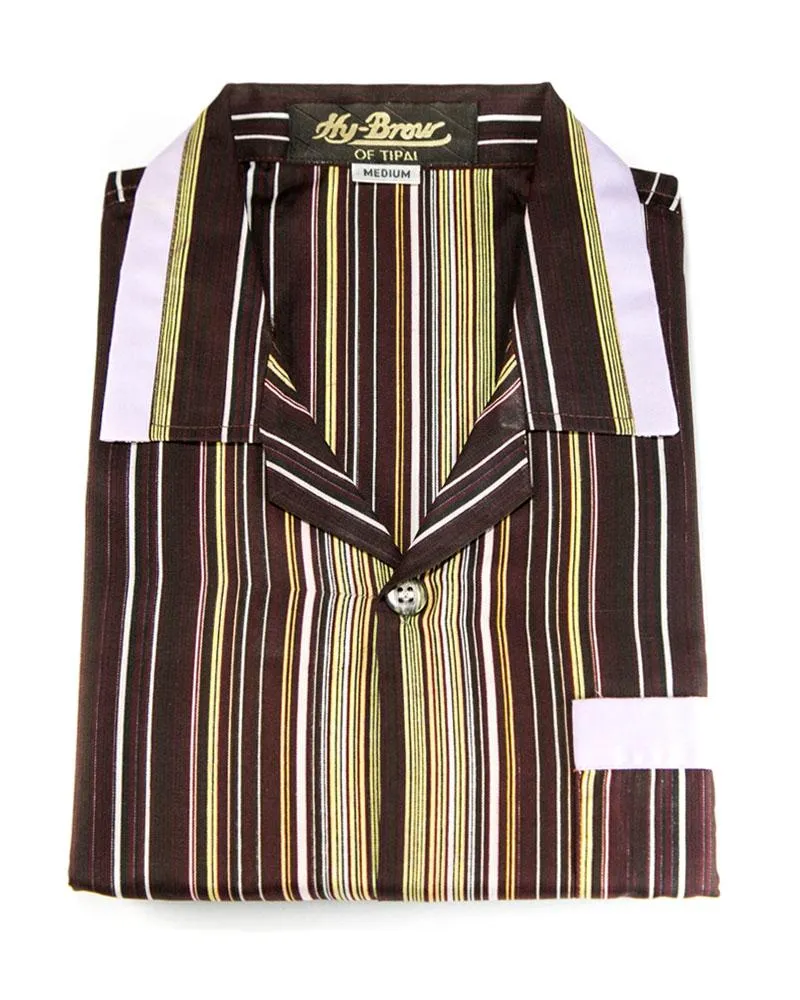 Hy-Brow Plus High Classic Nightdress For Men - Striped Design Nightwear