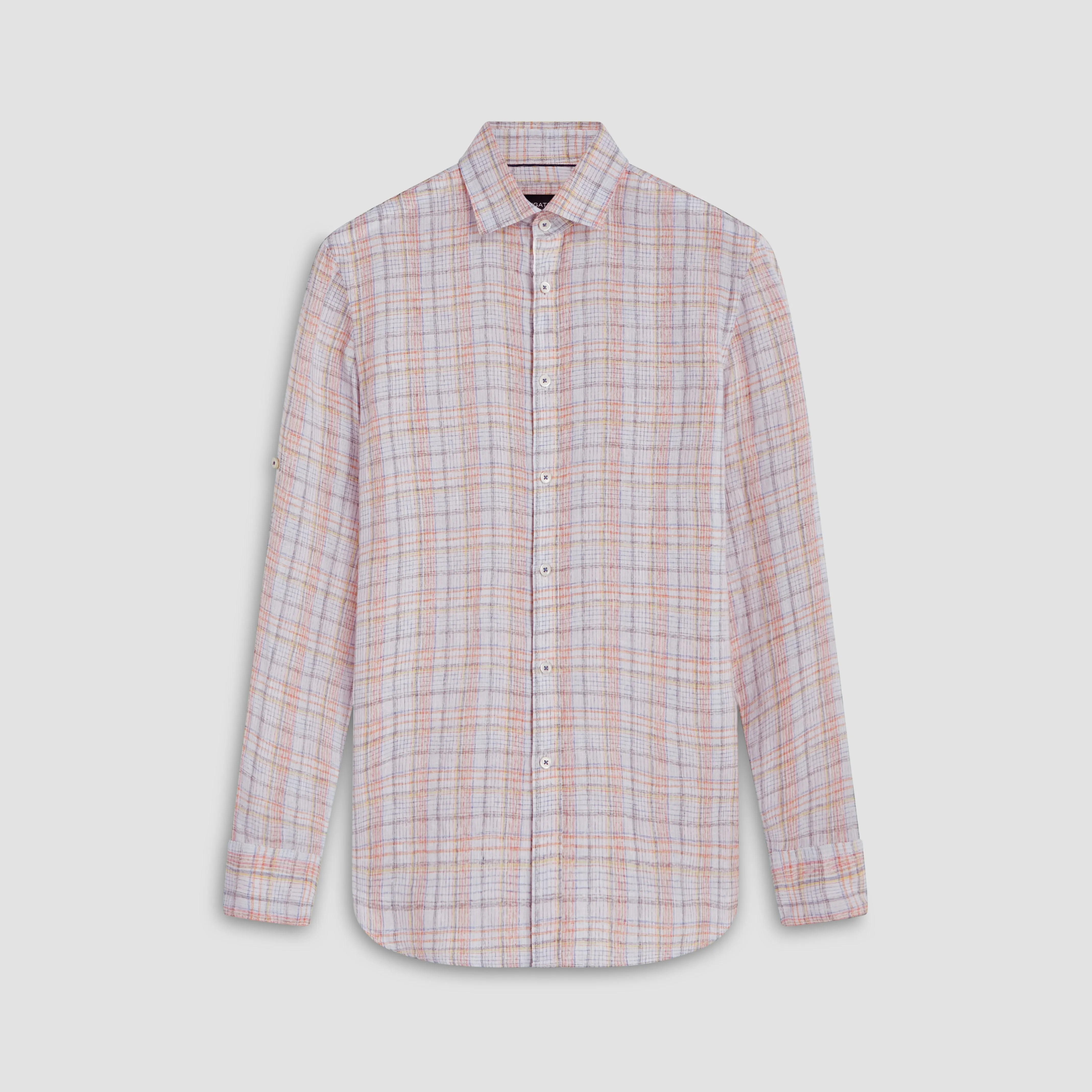 Julian Multi Check Linen Shirt