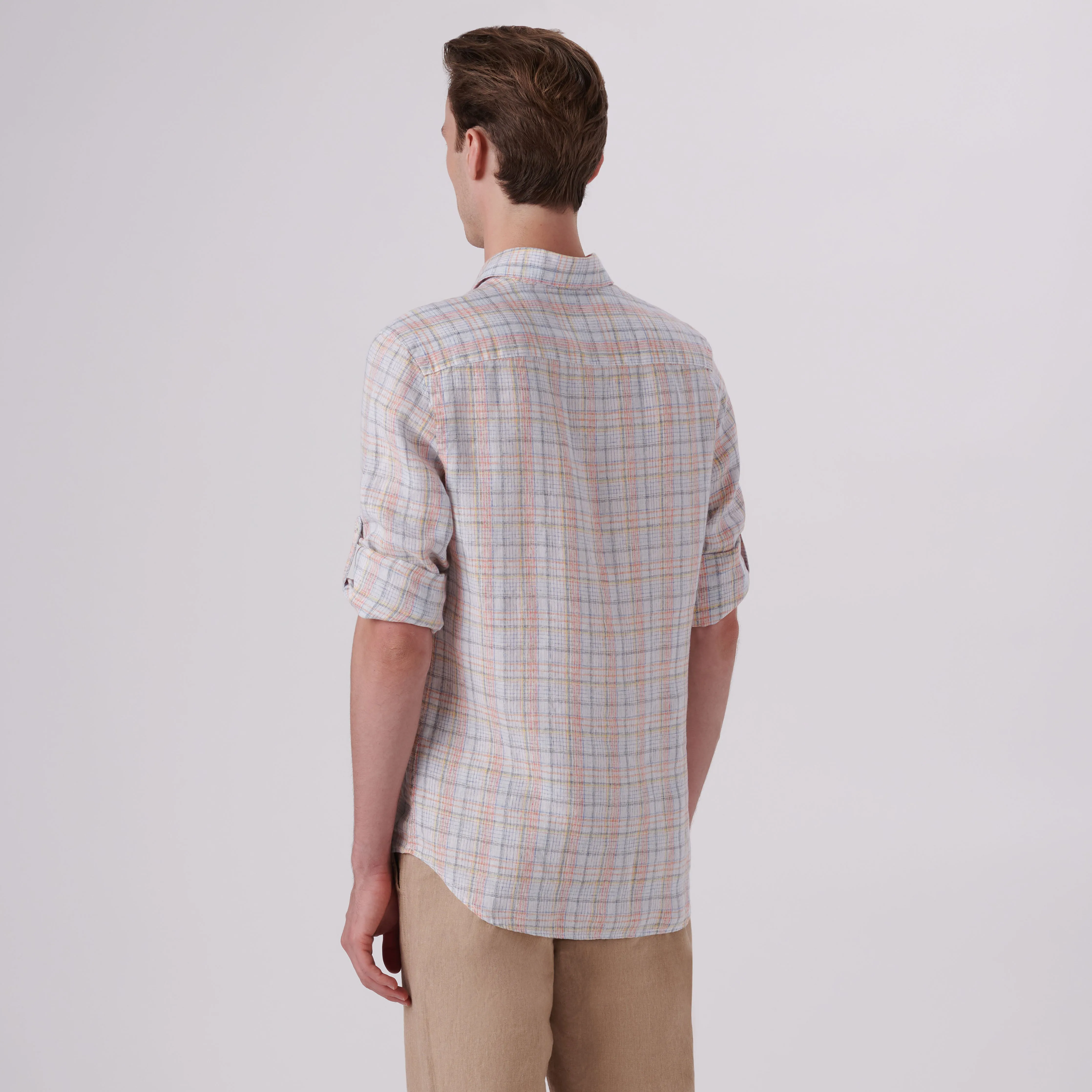 Julian Multi Check Linen Shirt