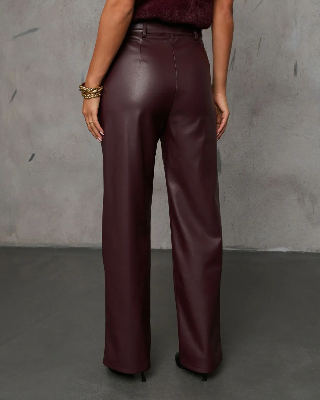 Look This Way Pleated Leather Pants