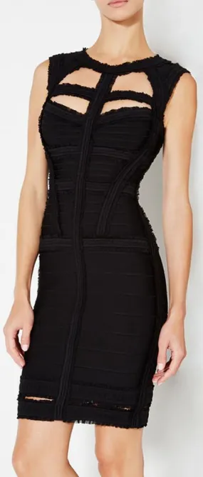 'Madyson' Cut-Out Bandage Dress, Black