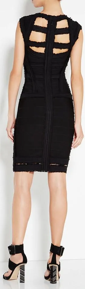 'Madyson' Cut-Out Bandage Dress, Black