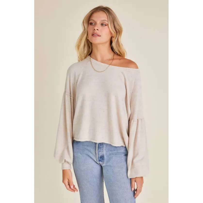 Maeven Cozy Off Shoulder