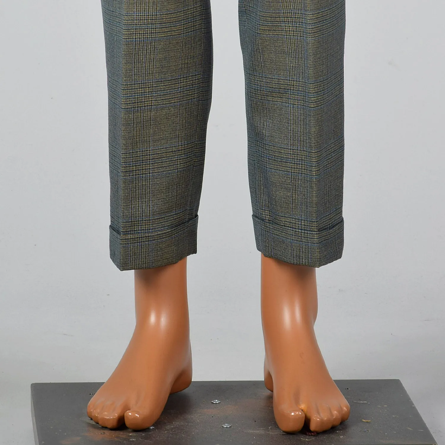 Medium 1960s Green Plaid Suit