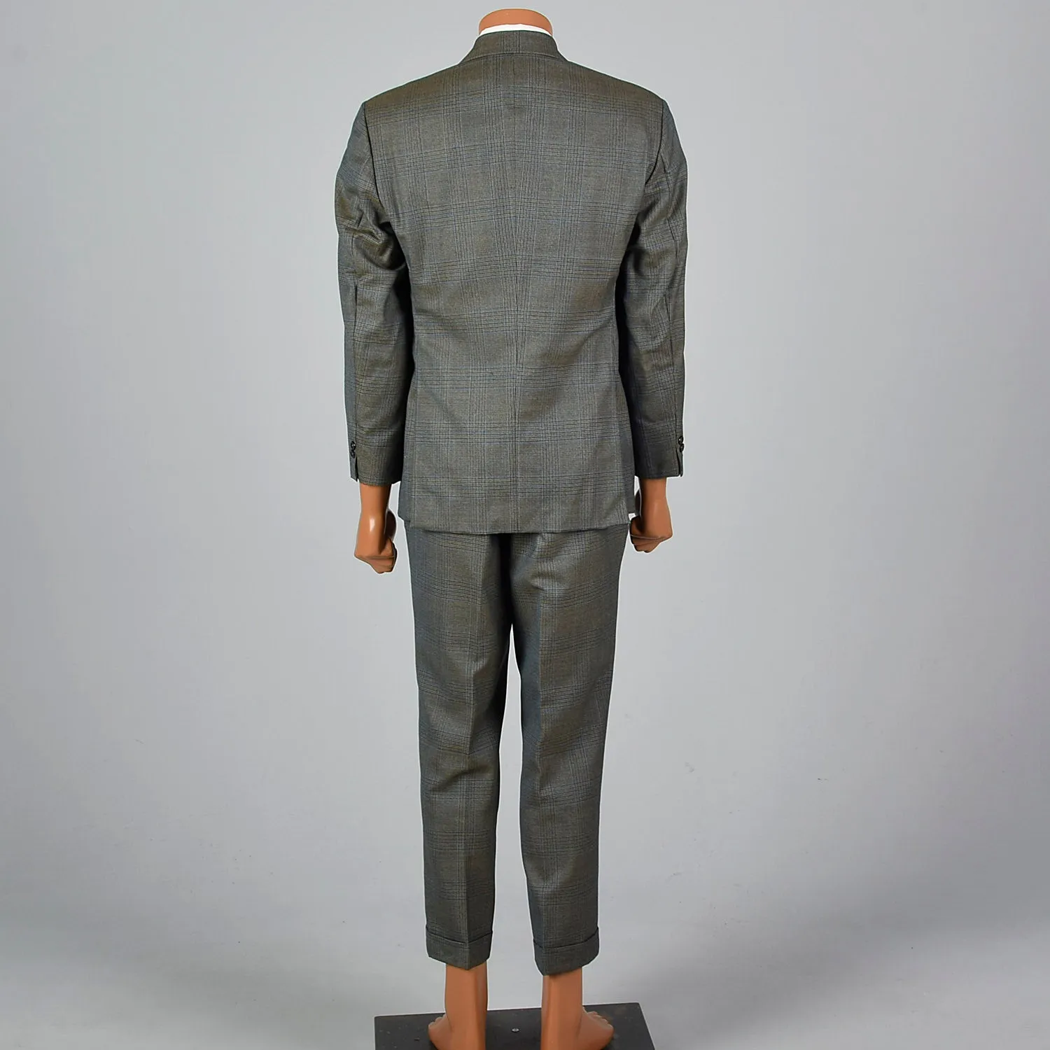 Medium 1960s Green Plaid Suit