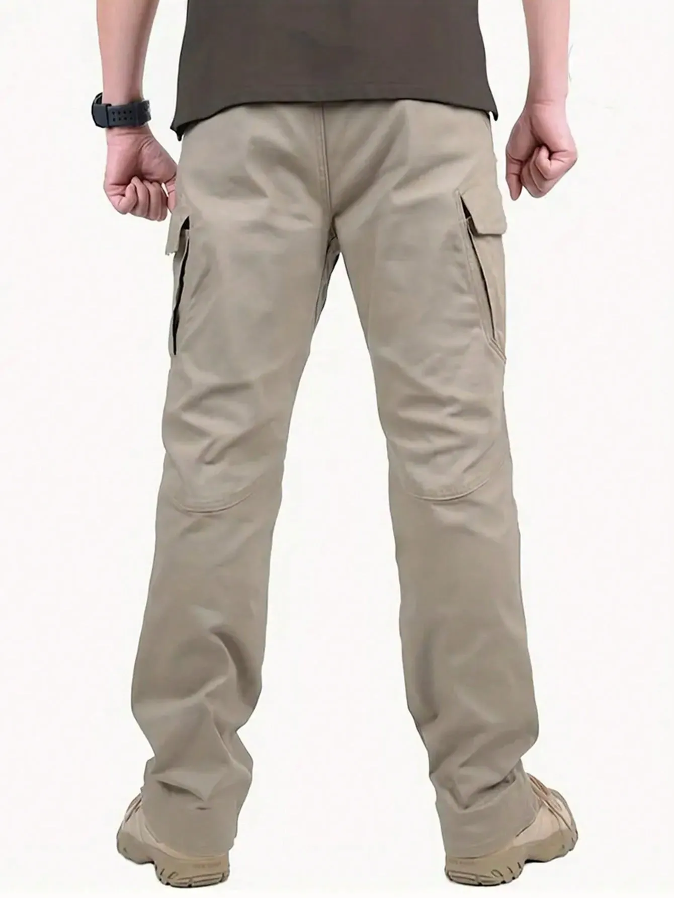 Men's Zipper Detail Workwear Pants Men's Convertible Hiking Pants