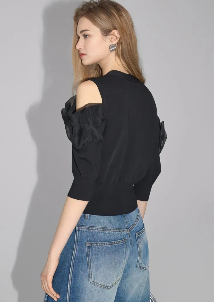 PATCHWORK OFF-SHOULDER TOPS