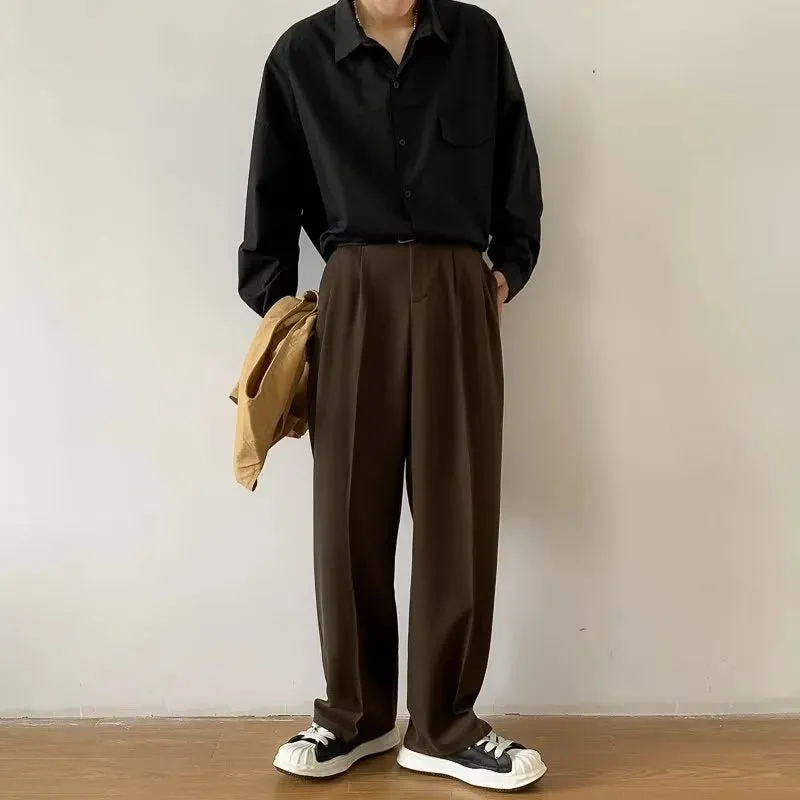 Pleated Straight Pants