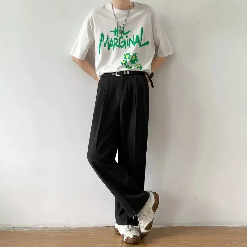 Pleated Straight Pants