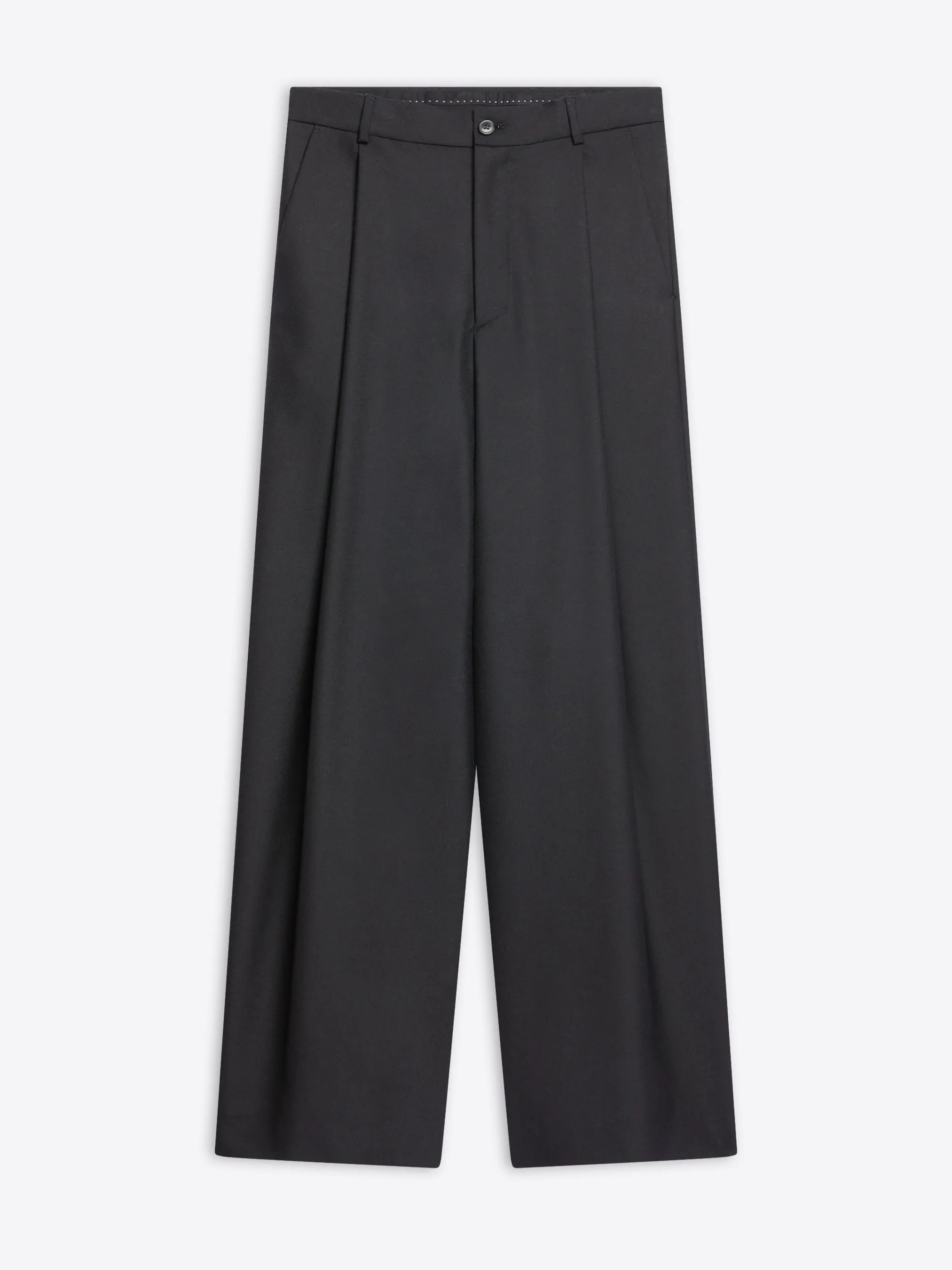 Pleated wool pants