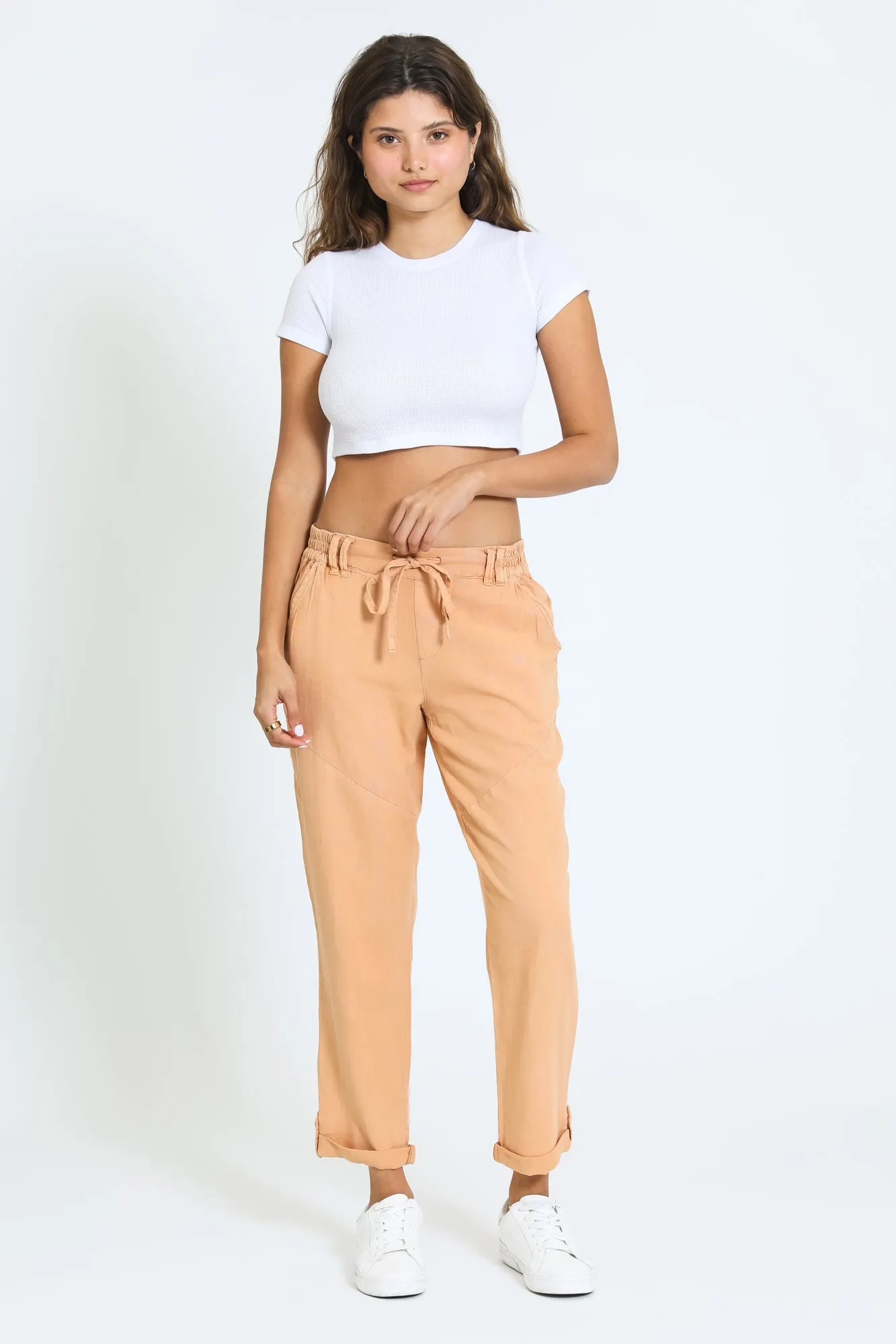 PULL ON CONVERTIBLE PANT - ORANGE