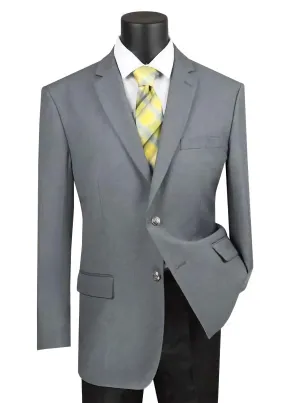 Regular Fit Blazer 2 Button in Medium Gray