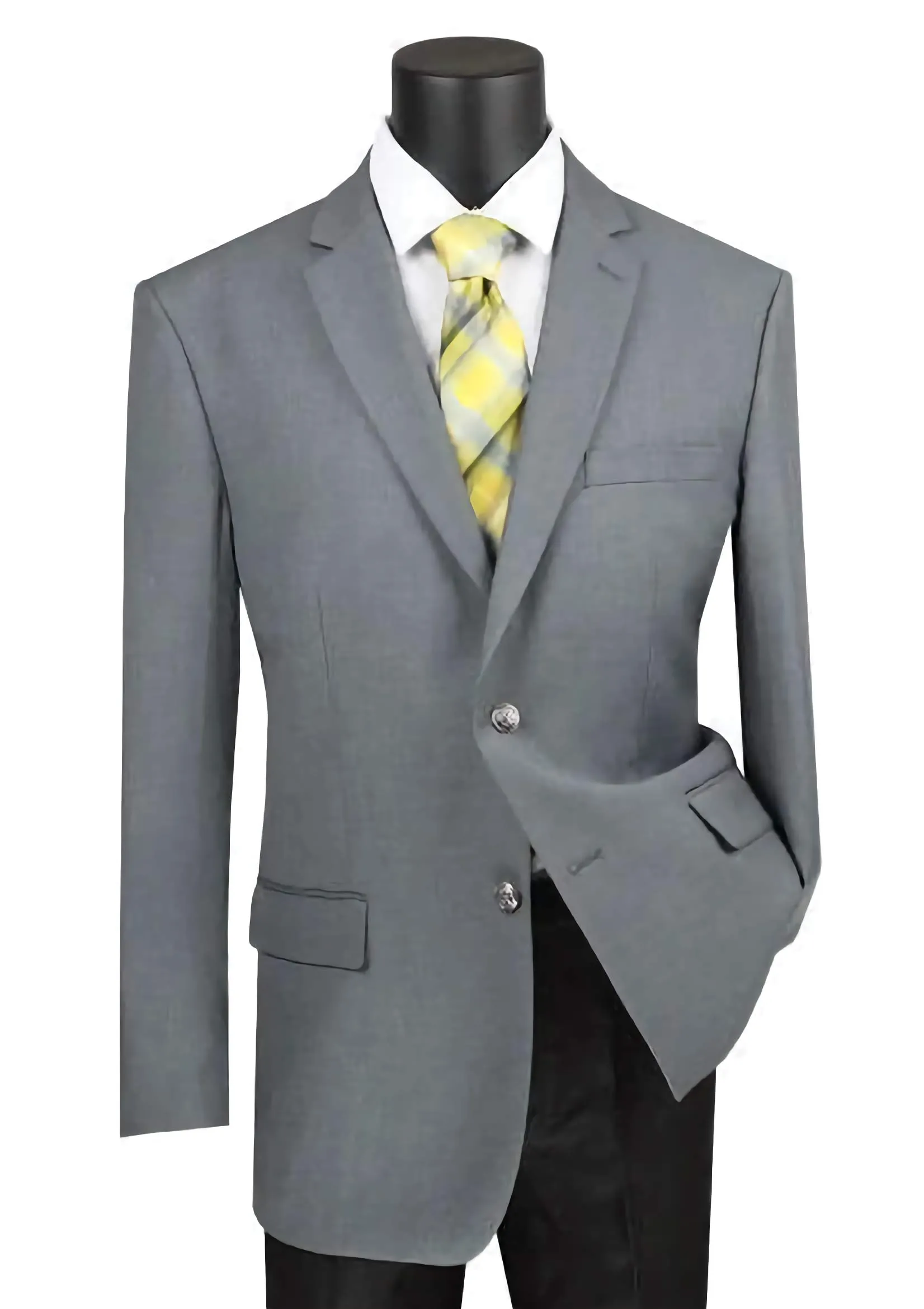 Regular Fit Blazer 2 Button in Medium Gray