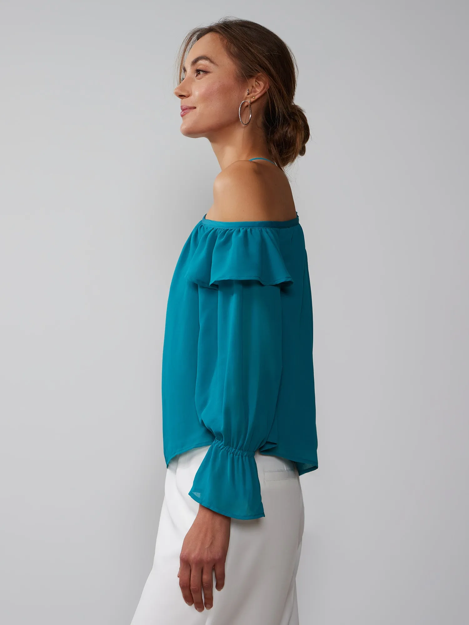 Ruffled Off Shoulder Top