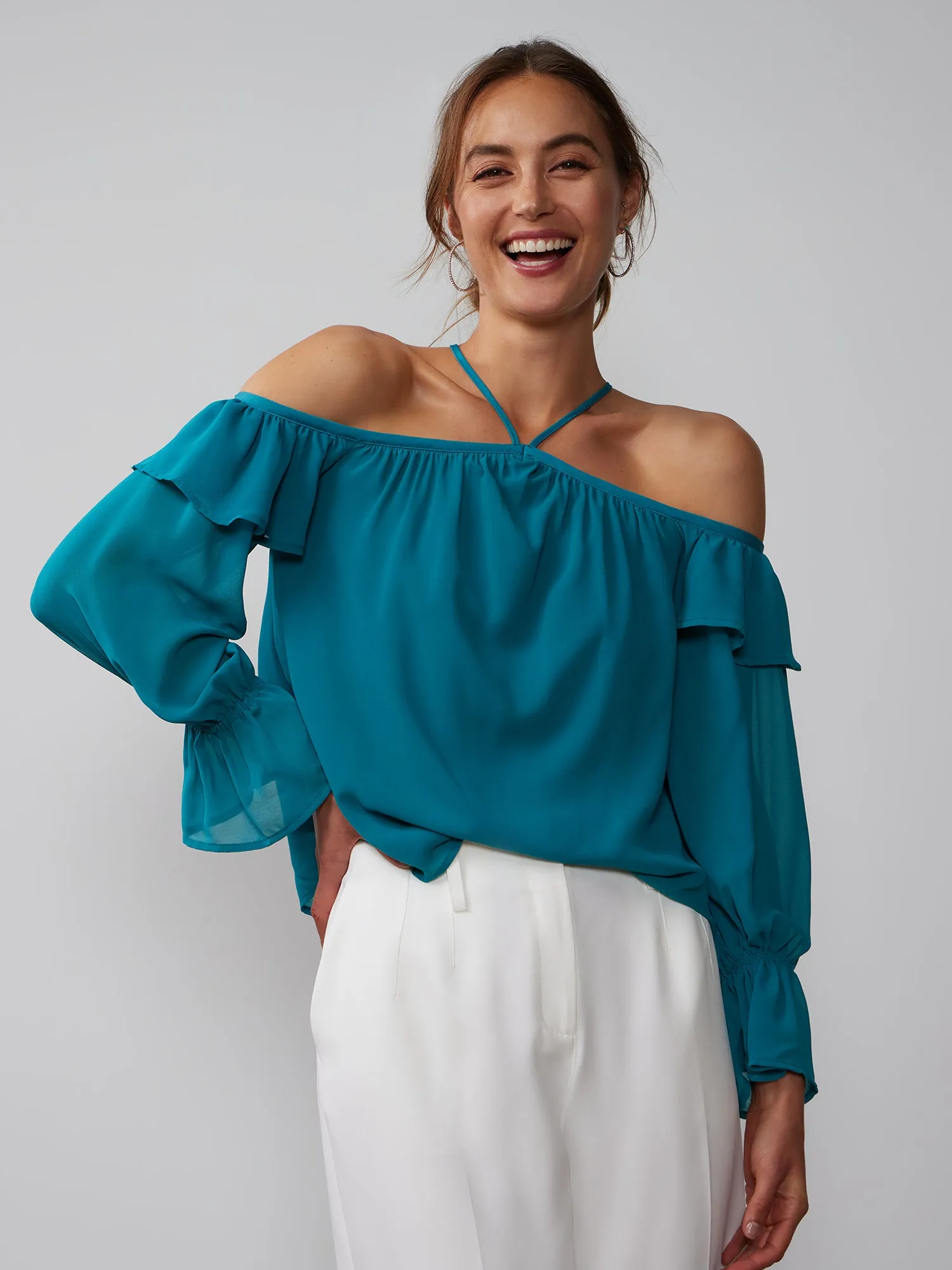 Ruffled Off Shoulder Top