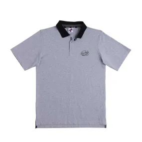 Santa Cruz Oval Dot S/S Polo Top - Heather Grey