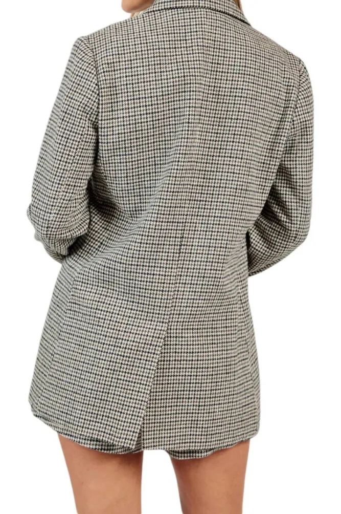 Selena Houndstooth Blazer