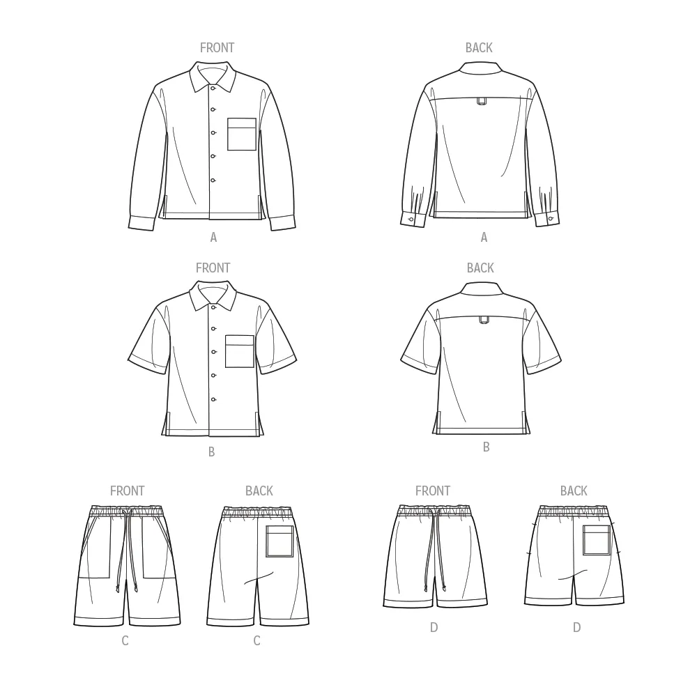 Simplicity Pattern S9758 Men Boy Sportswear