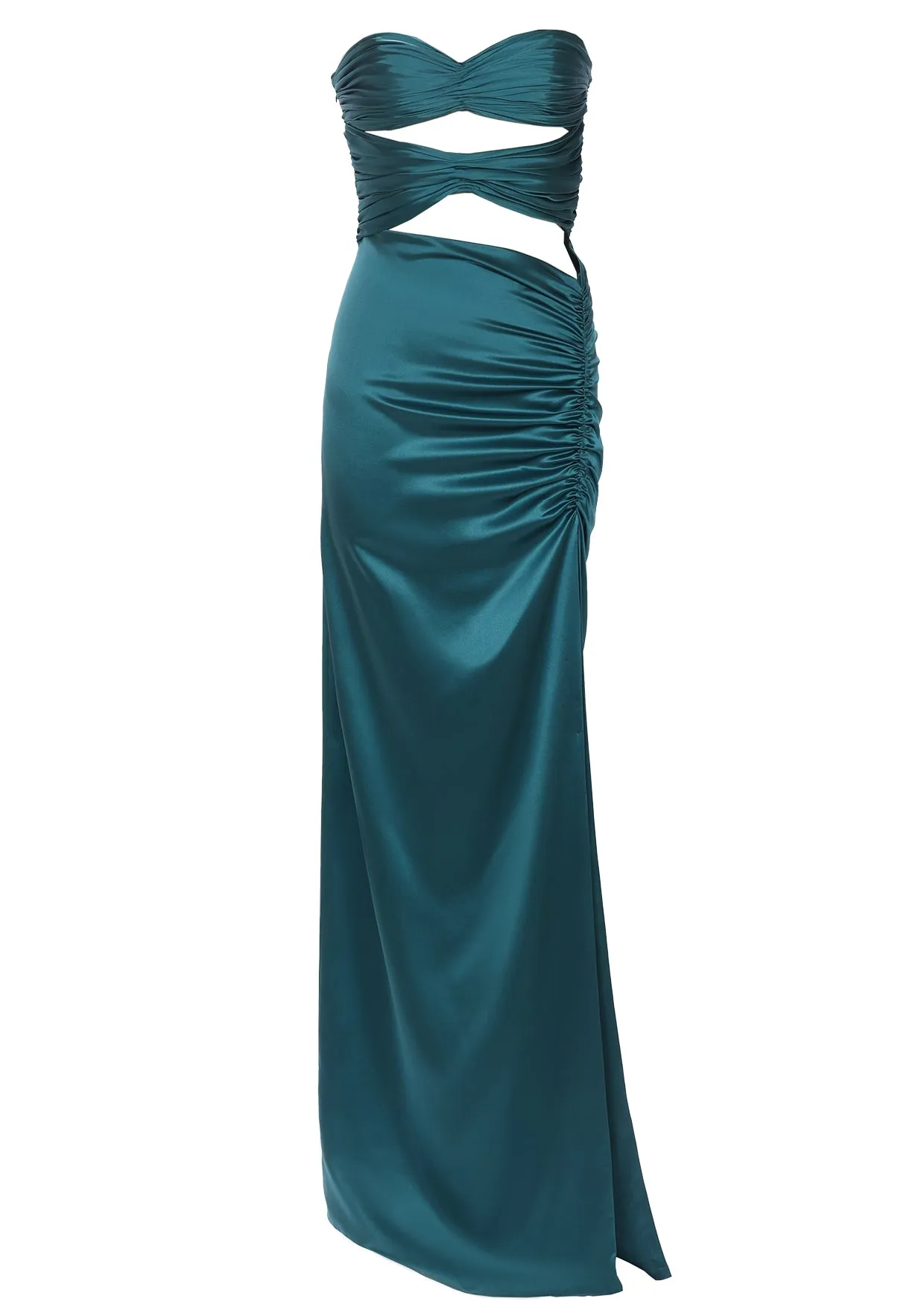 Sirena Cut-Out Silk Maxi Dress