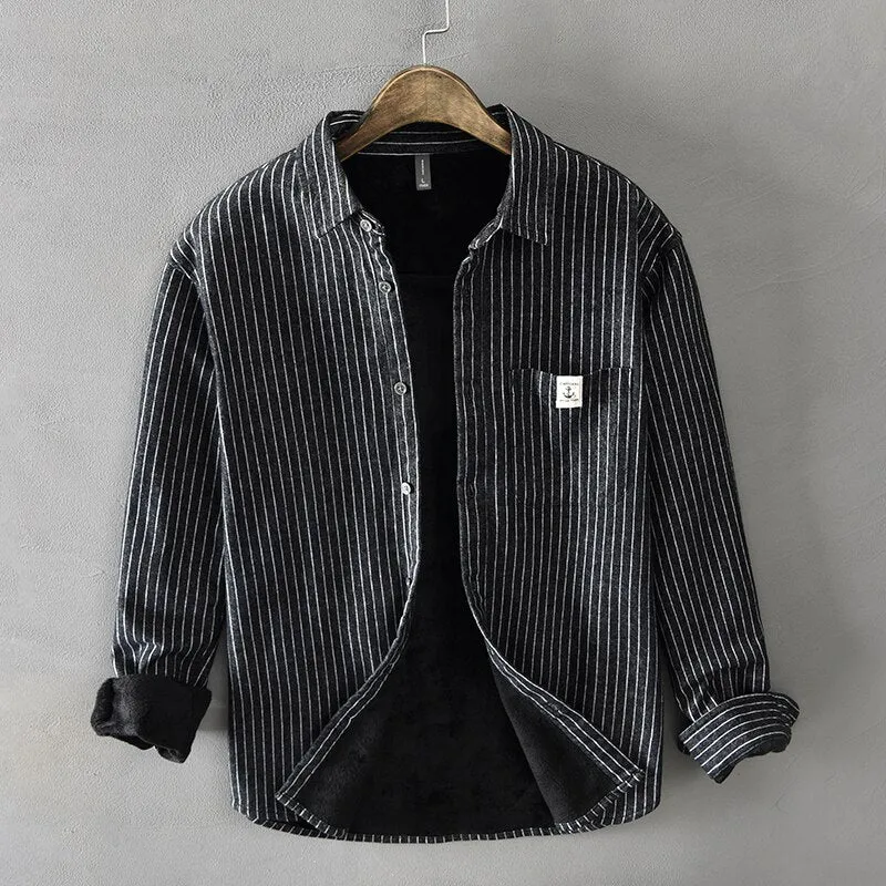 Striped Cotton Long Sleeve Shirt