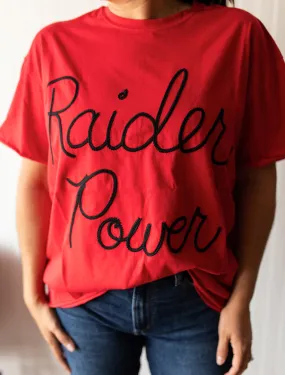 Texas Tech "Raider Power" Chain Stitch Roll Edge Tee