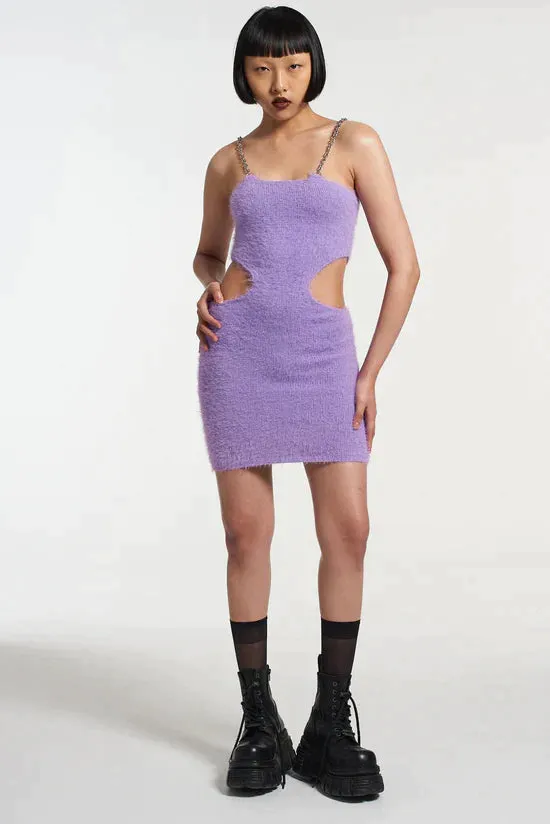 VENUS FLUFFY MINI CUT OUT DRESS