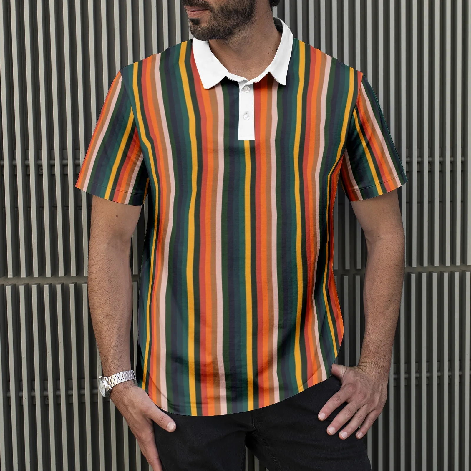 Vintage Striped Polo Shirts