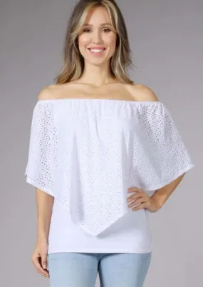 White Eyelet Lace Convertible Top Made in USA - Clearance Final Sale