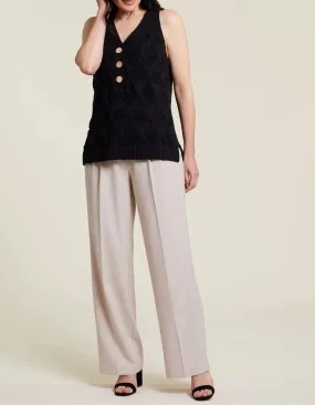 Wide Leg Pleated Trouser