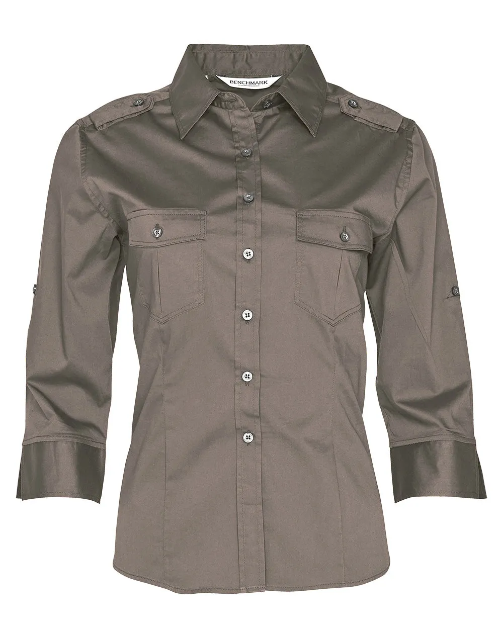 Winning Spirit Women's 3/4 Sleeve Military Shirt (M8913)