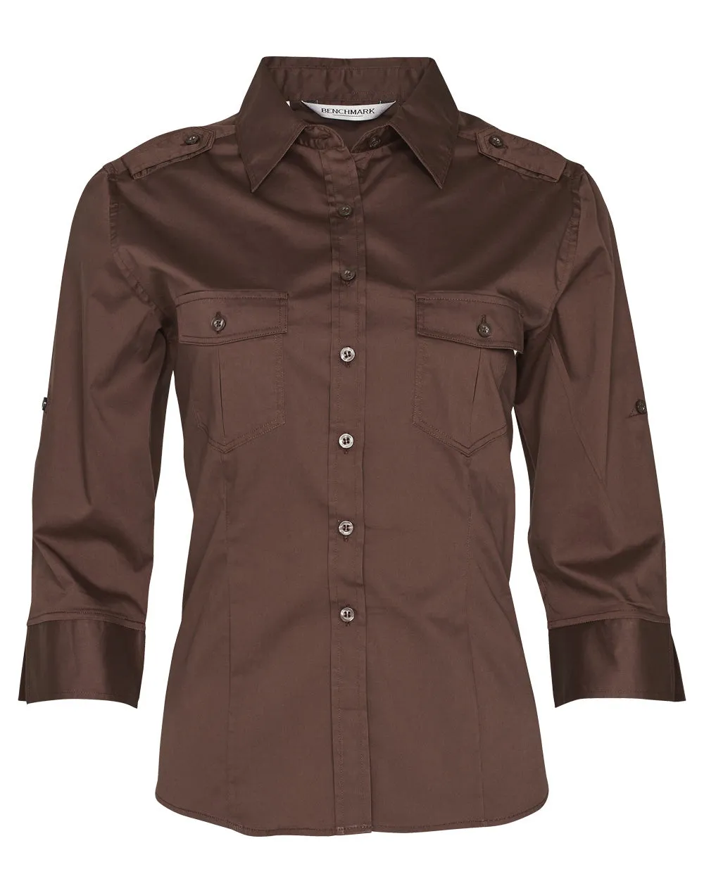 Winning Spirit Women's 3/4 Sleeve Military Shirt (M8913)